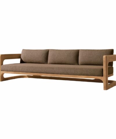 Toyota Half-circle Outdoor Teak Sofa 3 Seater