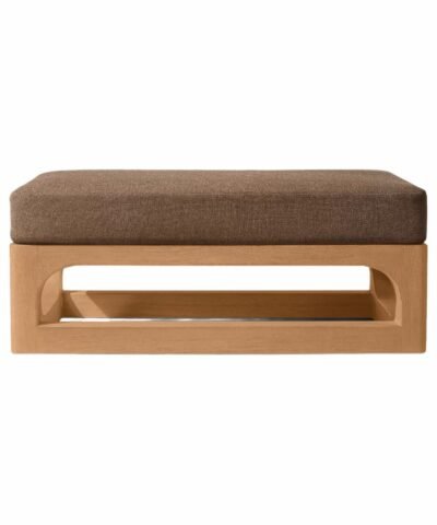 Matsue Half-circle Outdoor Teak Lounger Whit Footstool