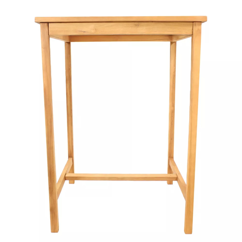 Shimonoseki Teak Wood Square Outdoor Bar Table