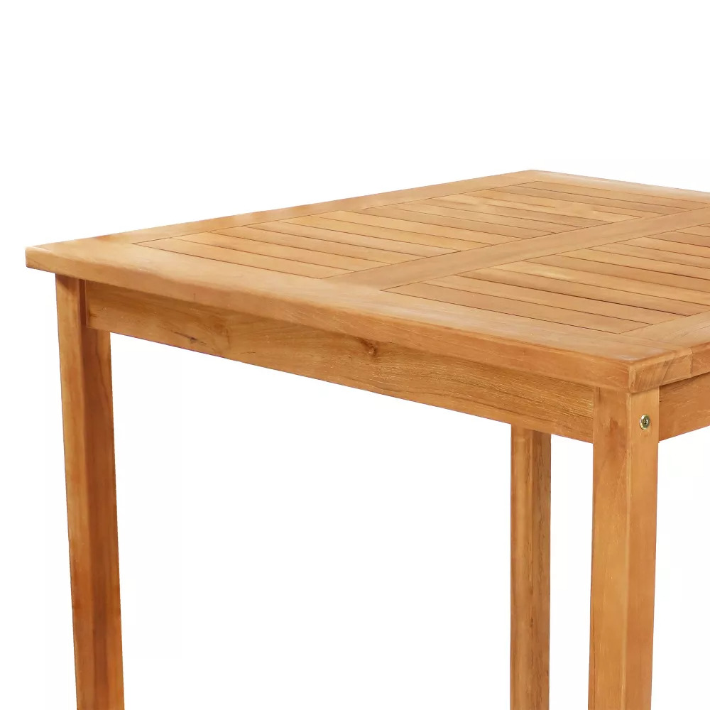 Shimonoseki Teak Wood Square Outdoor Bar Table