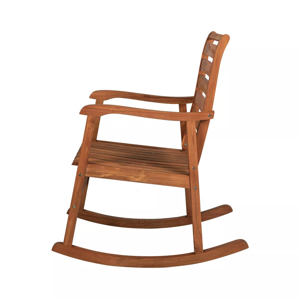 Kasugai Teak Outdoor Patio Outdoor Rocking Chair