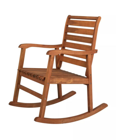 Kasugai Teak Outdoor Patio Outdoor Rocking Chair