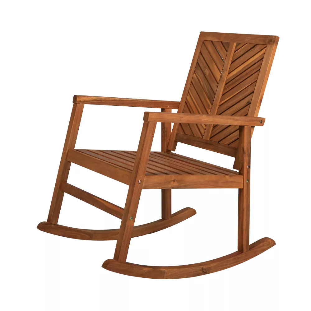 Fujisawa Teak Solid Patio Outdoor Rocking Chair