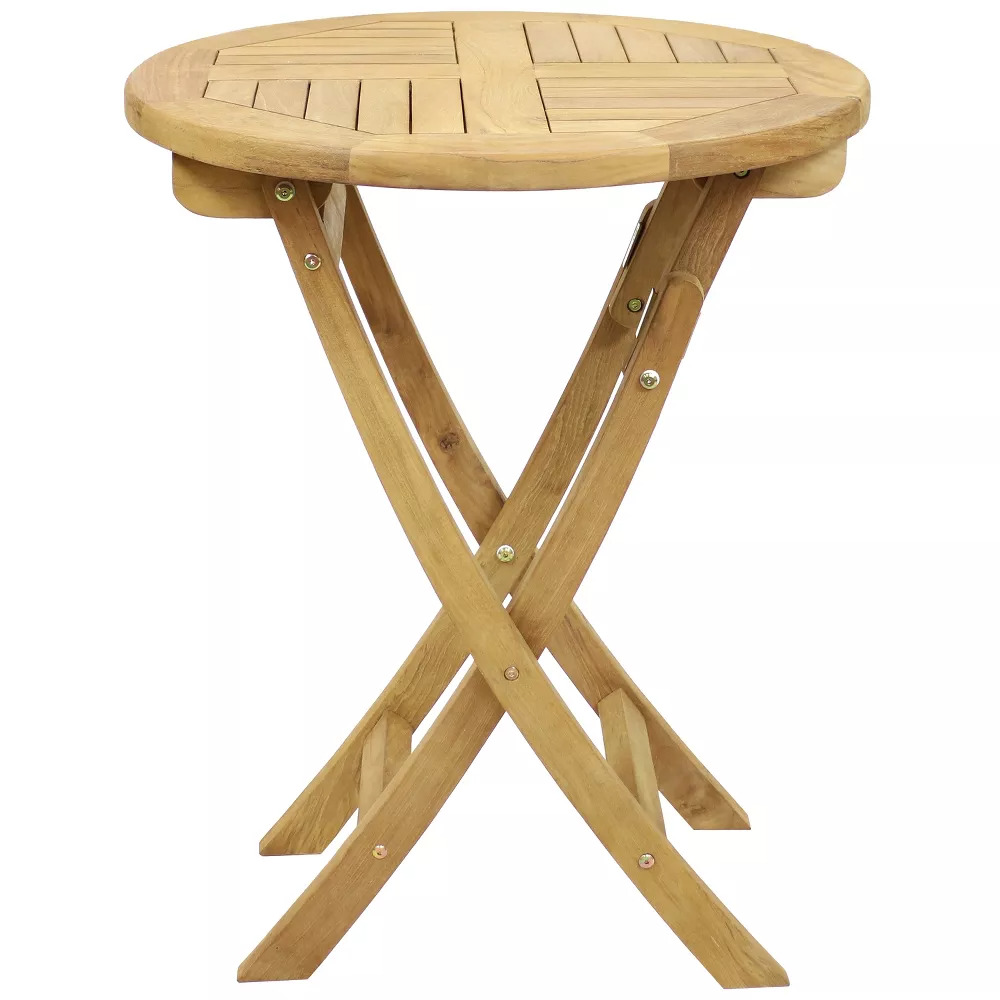 Maebashi Outdoor Teak Round Patio Dining Table