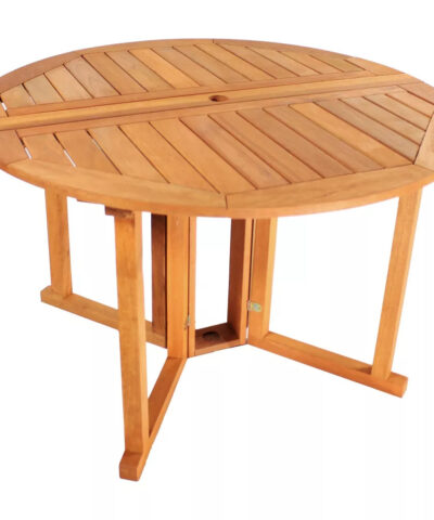 Tokushima Outdoor Teak Folding Round Patio Dining Table