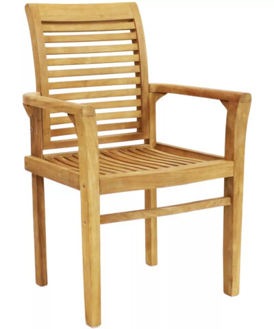 Fukui Outdoor Solid Teak Arm Chair