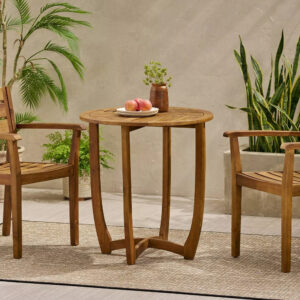 Matsumoto Teak Wood Round Coffe Table