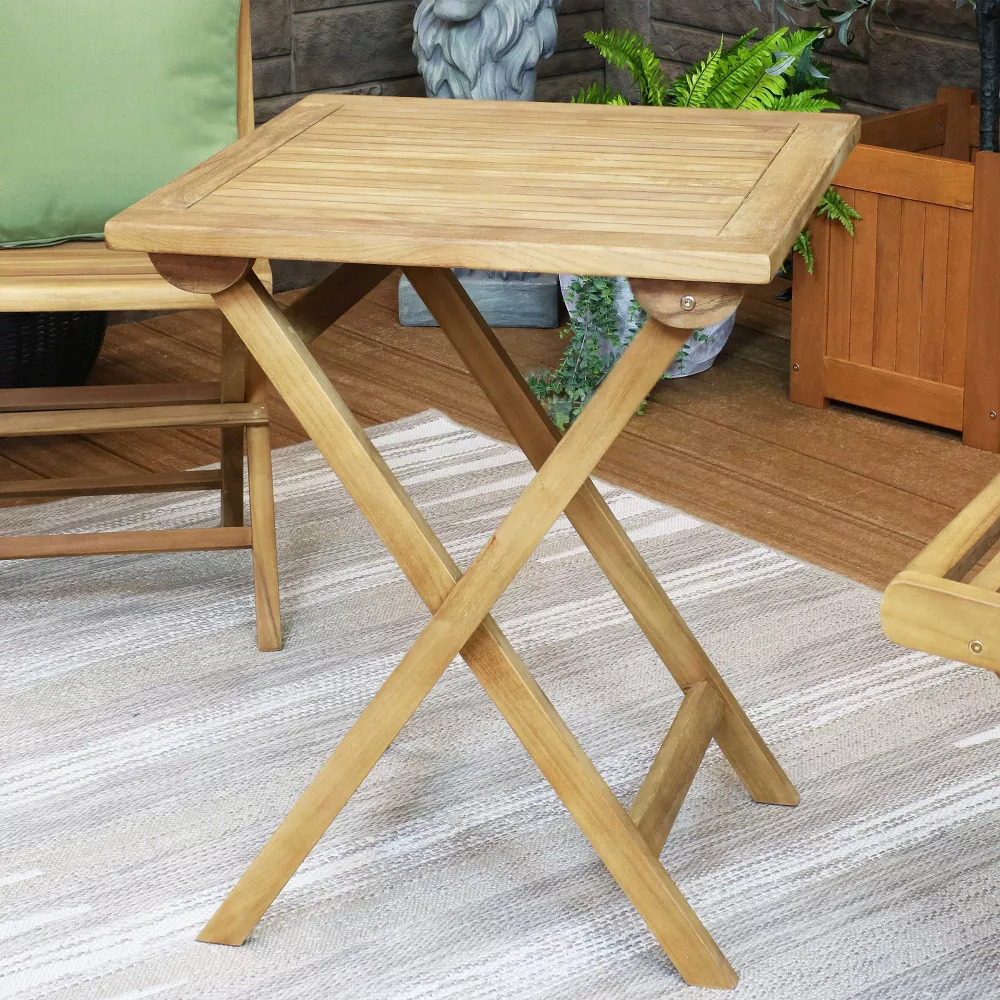 Higashiosaka Outdoor Teak Square Patio Dining Table