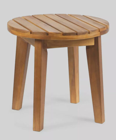 Hachioji Teak Wood Small Round Side Table