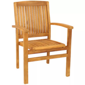 Matsusaka Outdoor Solid Teak Dining Armchair