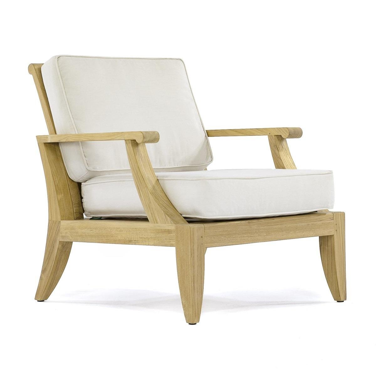 nania-kieb 3 Wiesbaden Teak Lounge Chair & Ottoman Set With Cushion