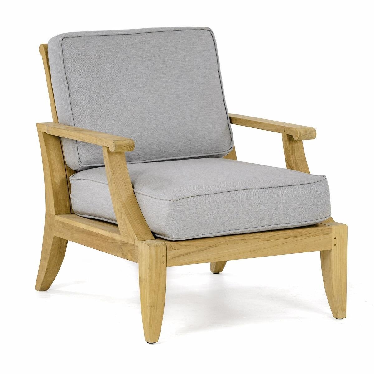 nania-kieb 4 Wiesbaden Teak Lounge Chair & Ottoman Set With Cushion