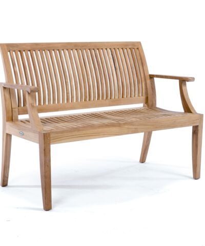 Bochum Teak Outdoor Bench Natural 2 Seater