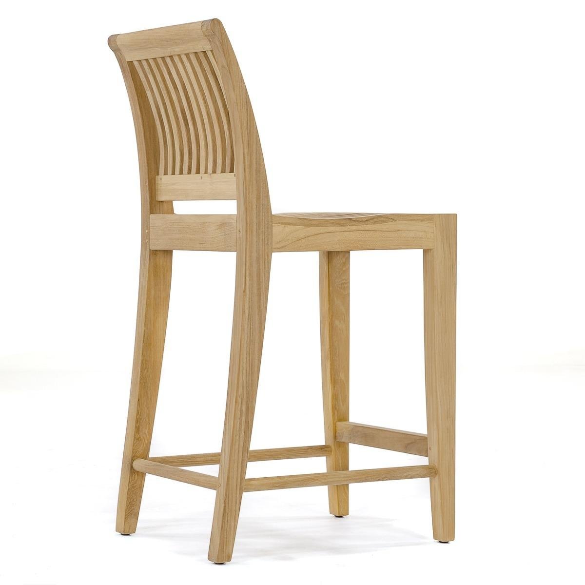 nania-kiek 2 Bielefeld Teak Counter Bar Chair Seat Height