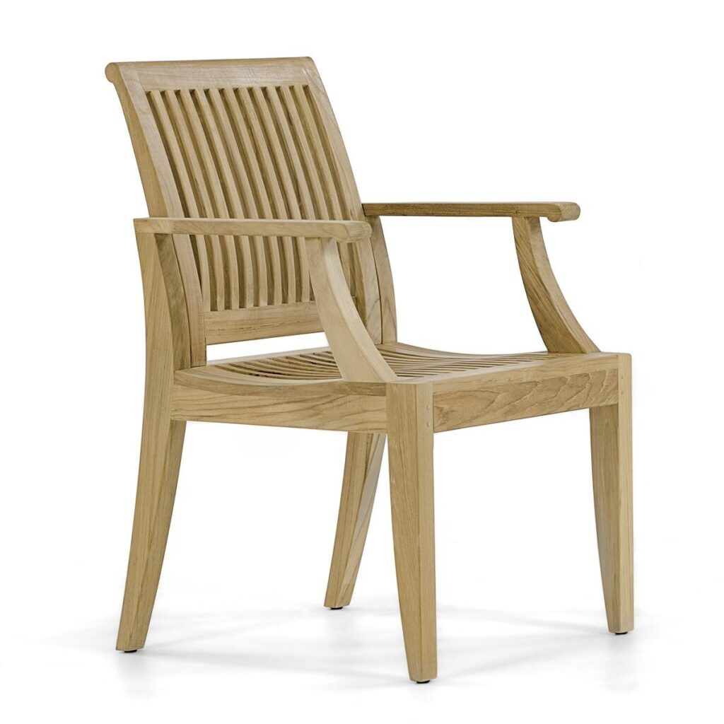 Monchengladbach Teak Outdor Dining Armchair Natural