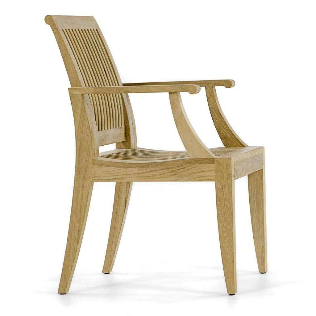 Monchengladbach Teak Outdor Dining Armchair Natural