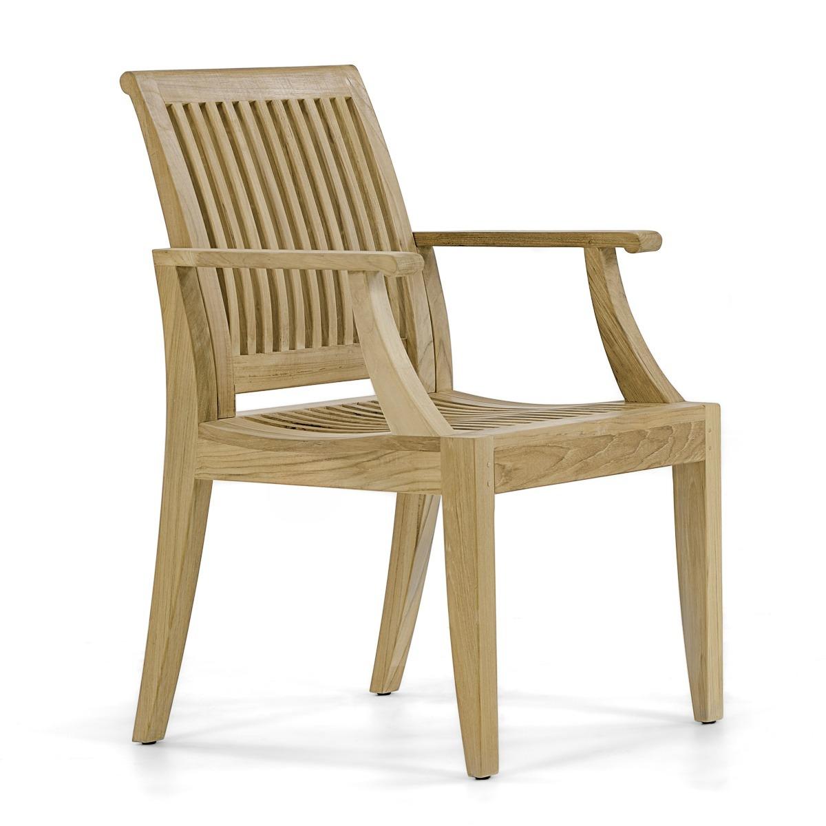 Monchengladbach Teak Outdor Dining Armchair Natural