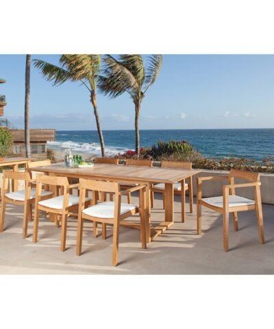 Berlin 9 pc Teak Rectangular Dining Set Table