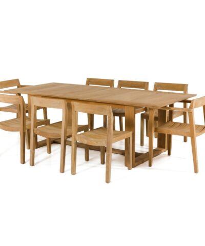 Berlin 9 pc Teak Rectangular Dining Set Table