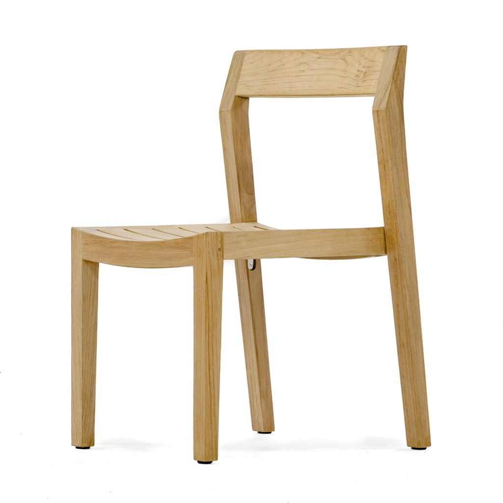 Cologne Elegant Teak Dining Chair Stackable