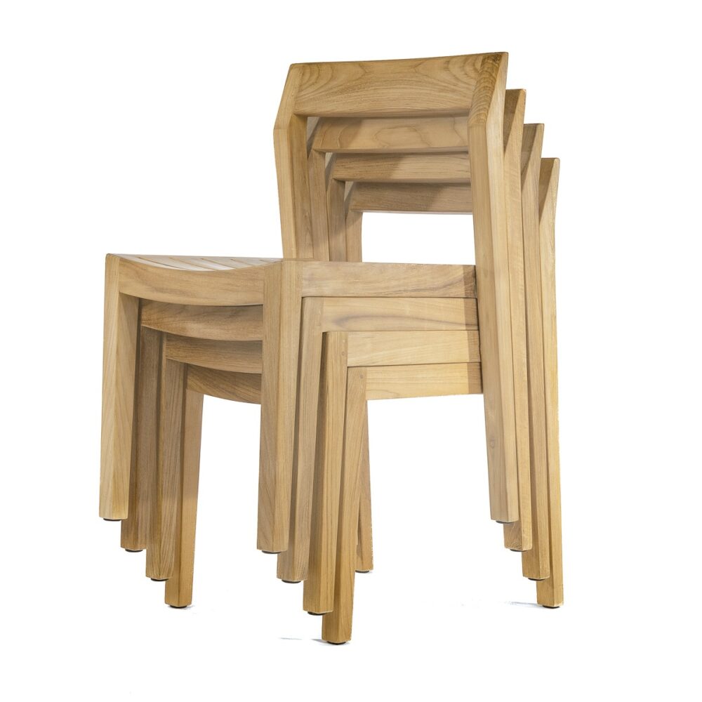 Cologne Elegant Teak Dining Chair Stackable