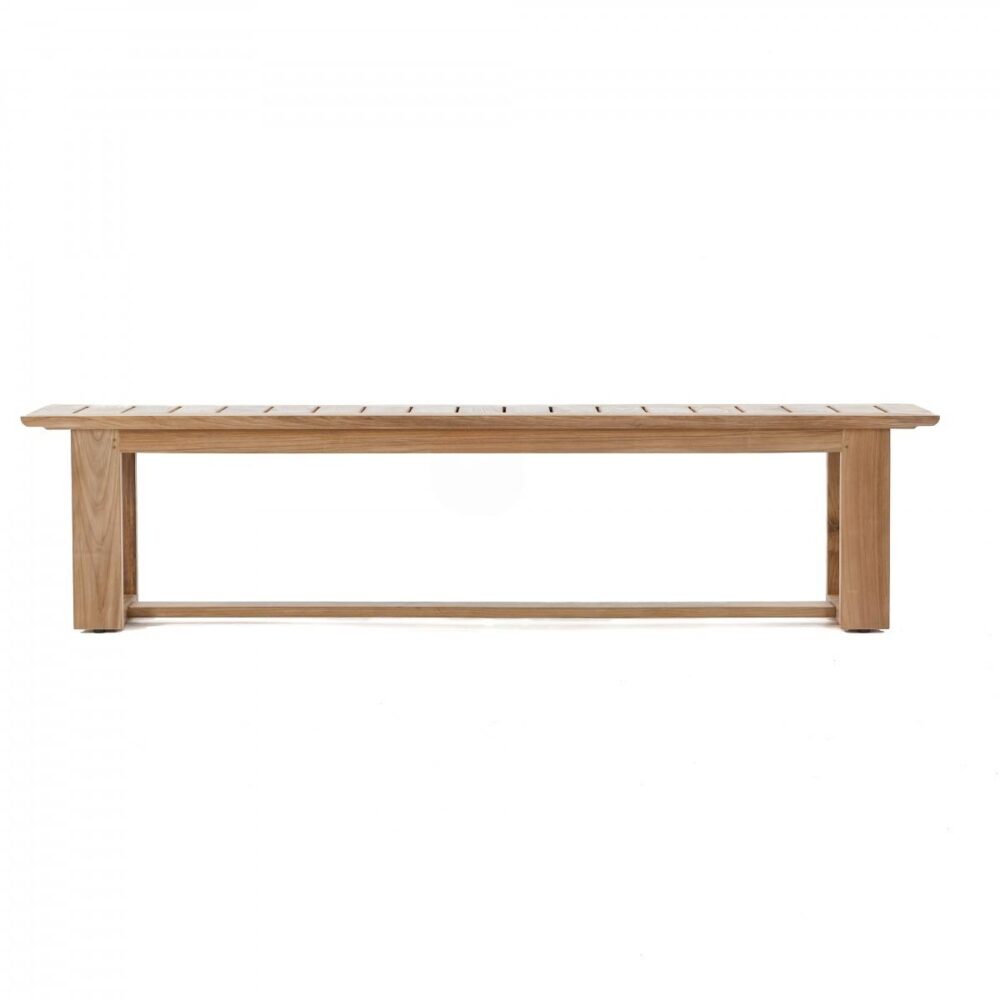 Dusseldorf Elegant Teak Outdoor Backless Bench