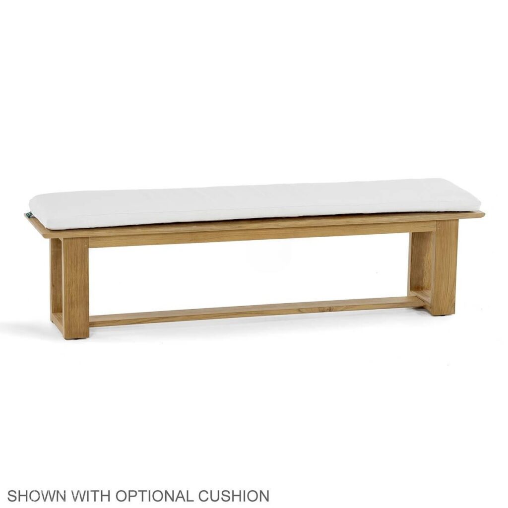 Dusseldorf Elegant Teak Outdoor Backless Bench