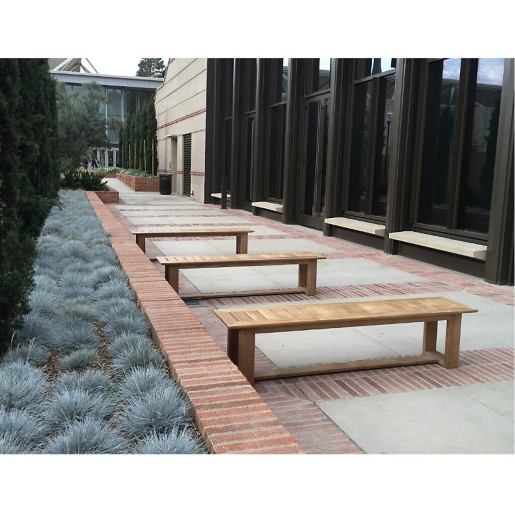 Dusseldorf Elegant Teak Outdoor Backless Bench