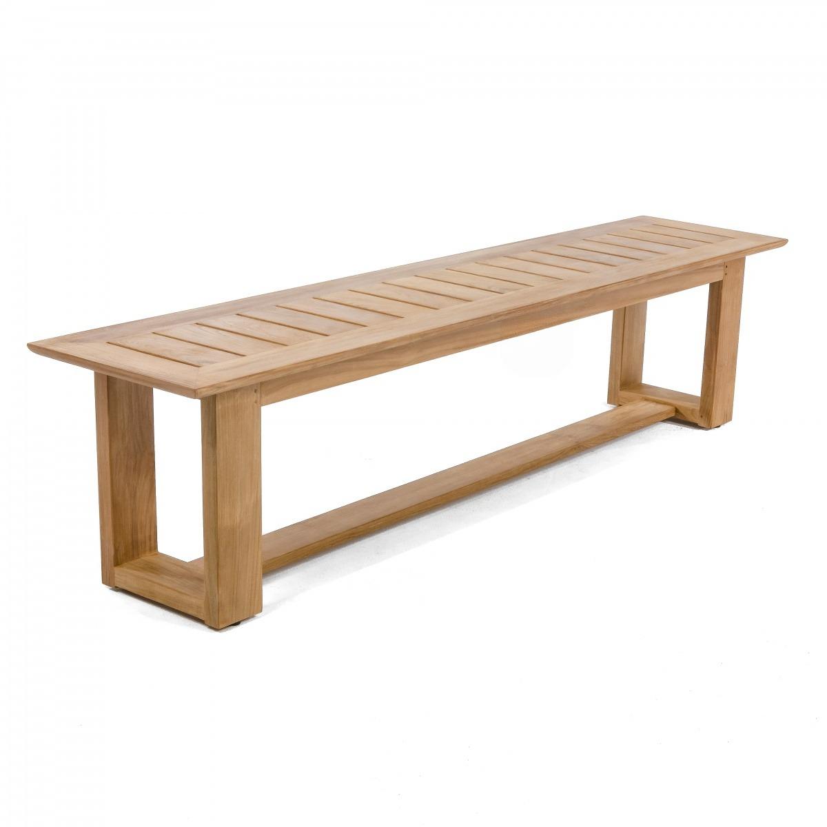 Dusseldorf Elegant Teak Outdoor Backless Bench