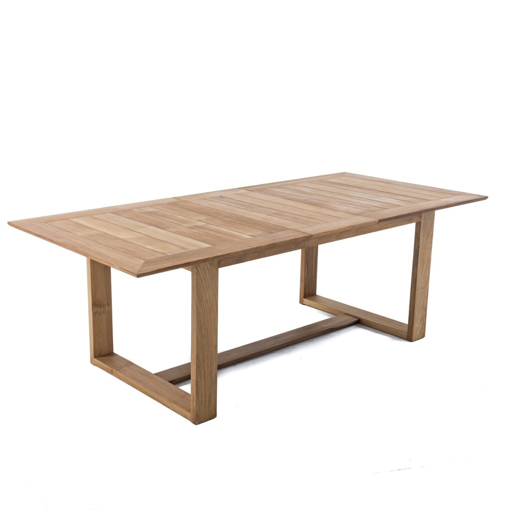 Hamburg Teak Rectangular Dining Picnic Set Extendable Table