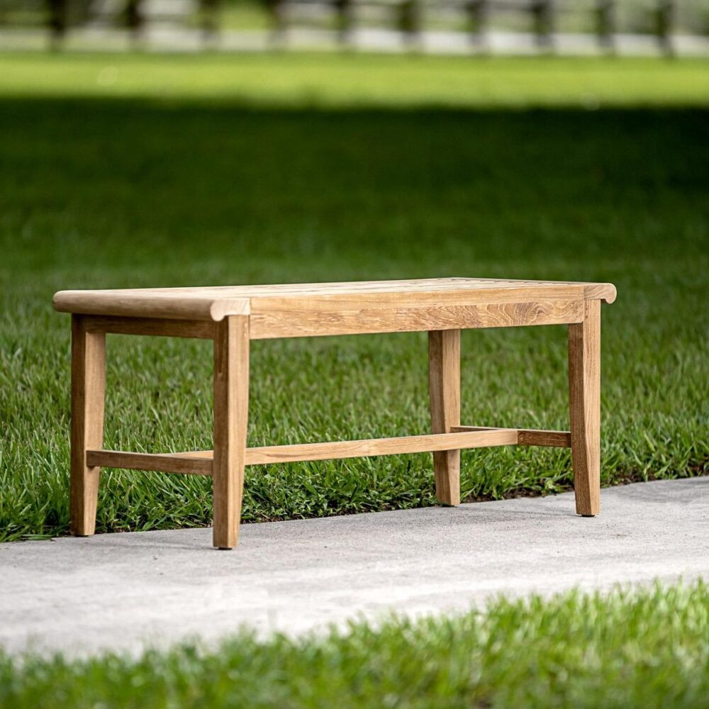 Munster Teak Outdoor Backless Bench