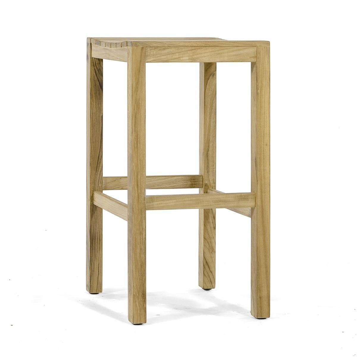 nania-kiic 2 Wolfsburg Teak Backless Bar Stool Seat Height
