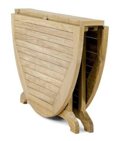 Luneburg Teak Large Dining Table Round Foldable Table