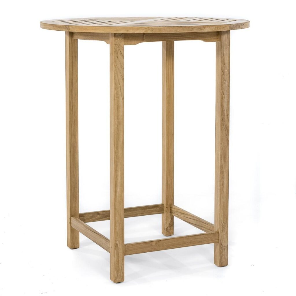 Ulm Teak Round Bar Table Natural