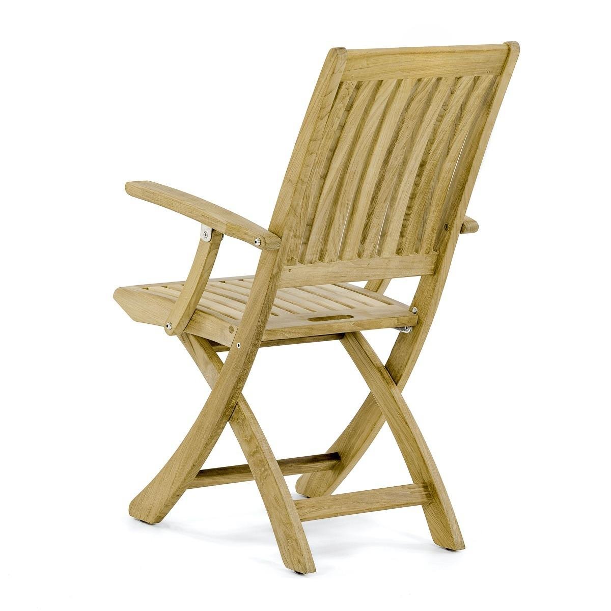 Tubingen Teak Garden Folding Armchair Natural