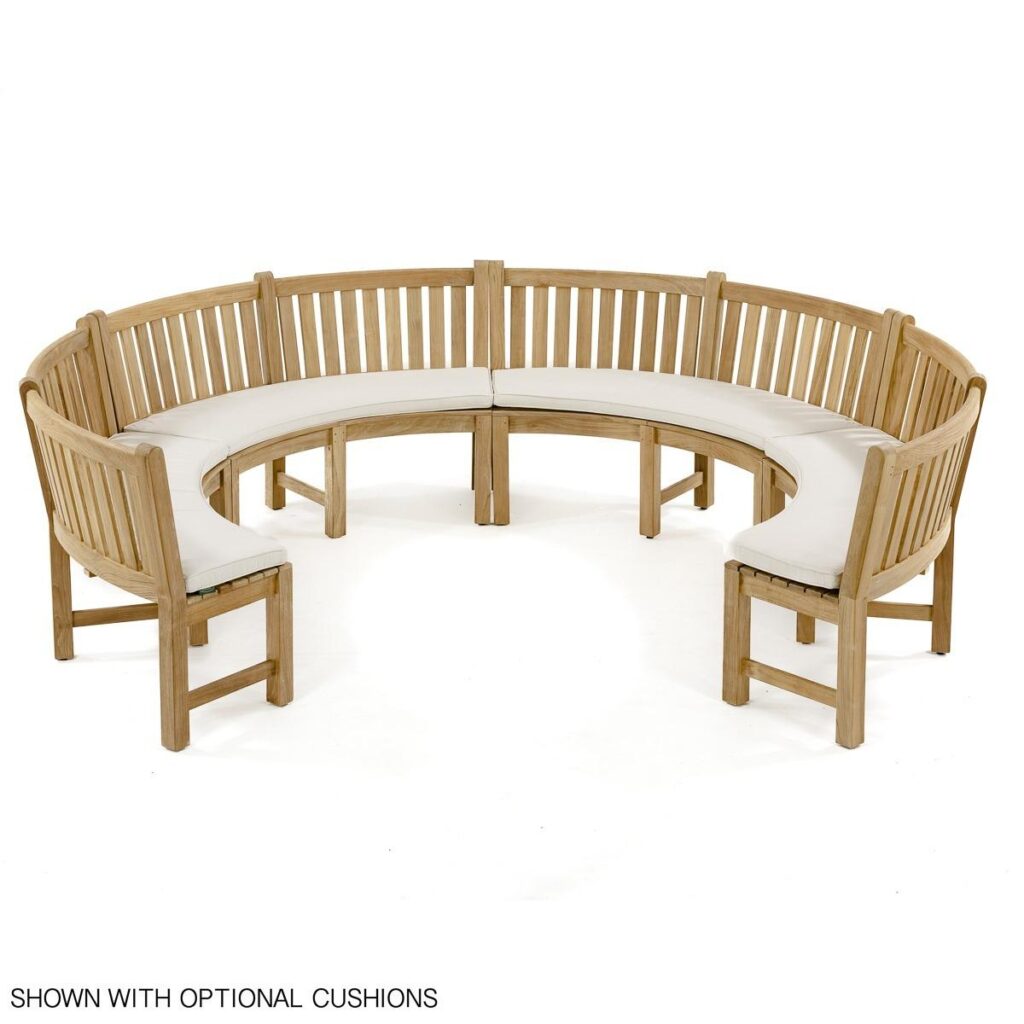 Rosenheim Teak Circle Bench Set of 4 Natural