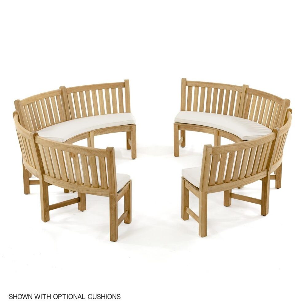 Rosenheim Teak Circle Bench Set of 4 Natural