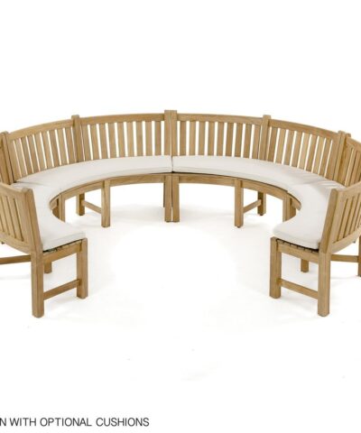 Rosenheim Teak Circle Bench Set of 4 Natural