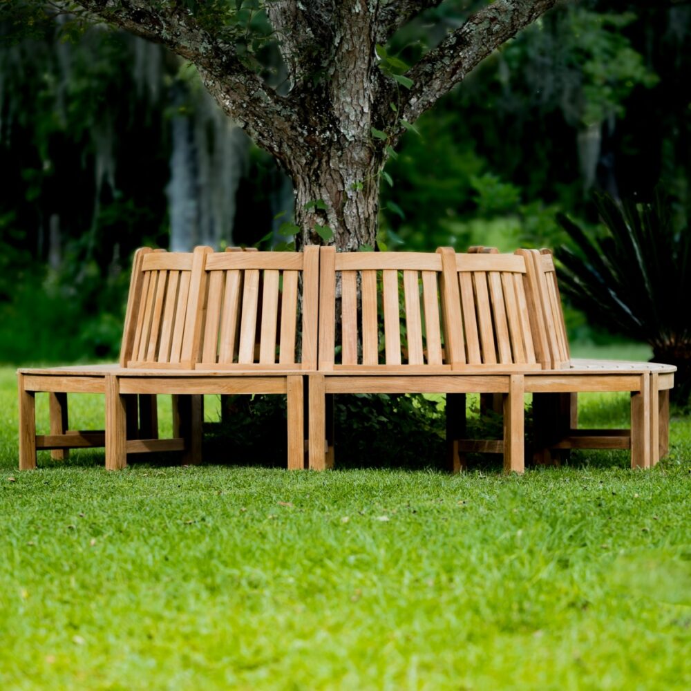 Ludenscheid Teak Outdoor Outer Circle Bench