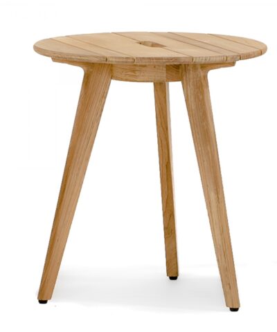 Hiroshima Teak Round Side Table Height Natural