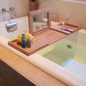 Kumamoto Teak Bathtub Tray Natural