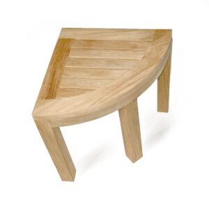 Himeji Teak Corner Spa Stool Naturally