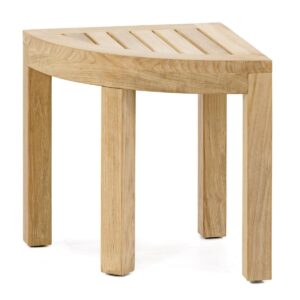 Himeji Teak Corner Spa Stool Naturally