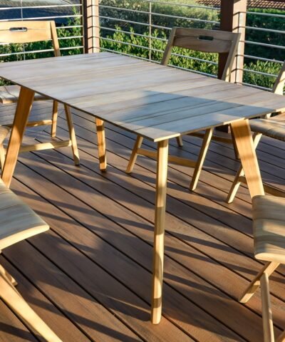 Saitama Teak Rectangular Dining Table Natural