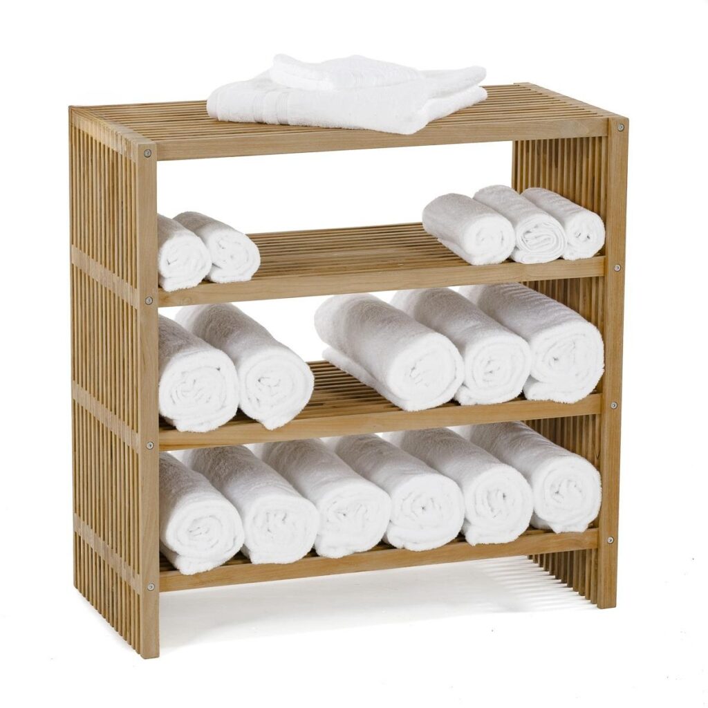 Kochi Teak Bathroom Storage Rack