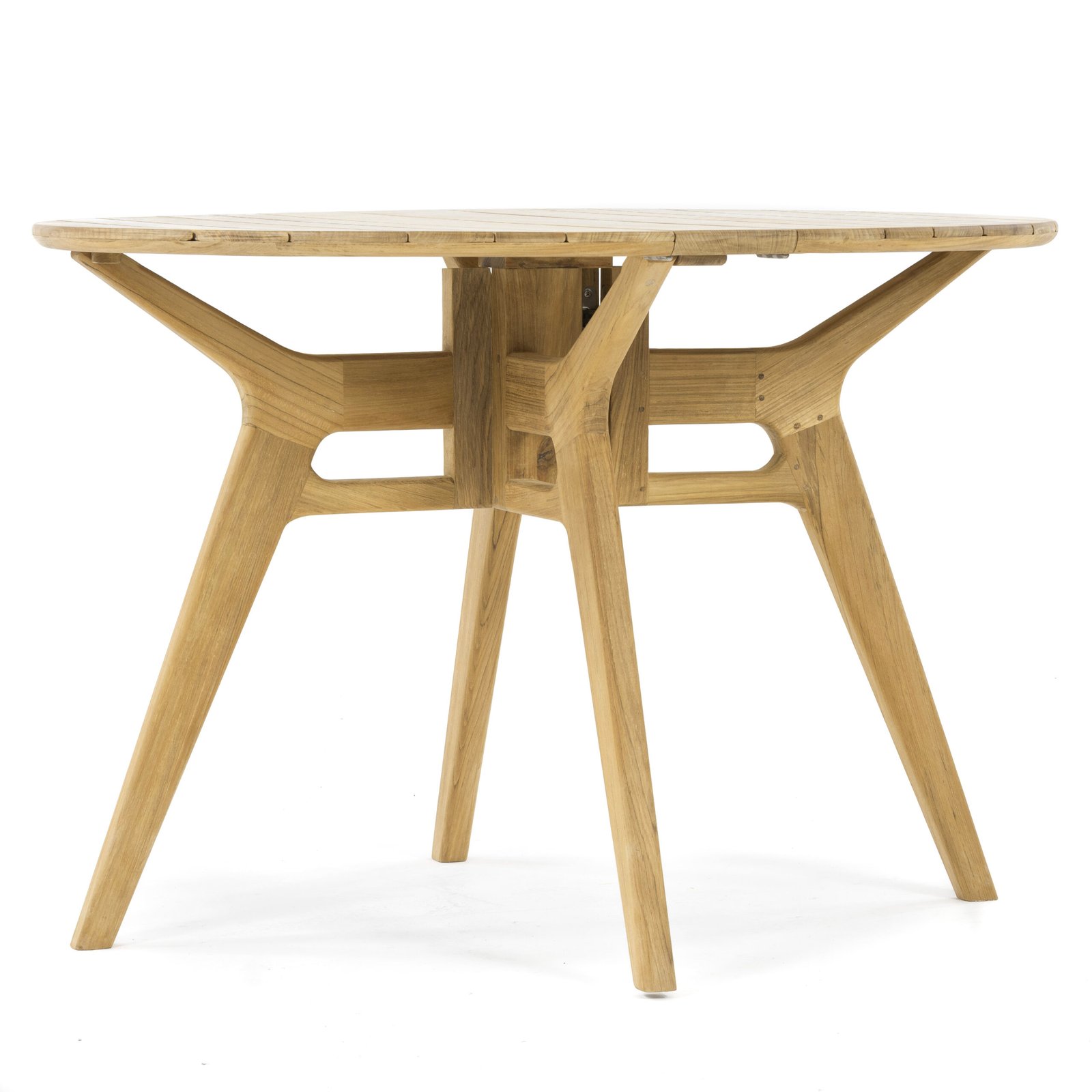 nania-kipy 3 Fukuoka Teak Round Foldable Table Natural