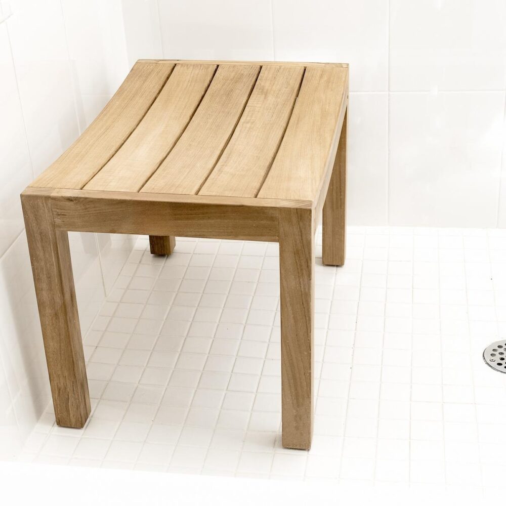 KagoshimaTeak Shower Stool Natural