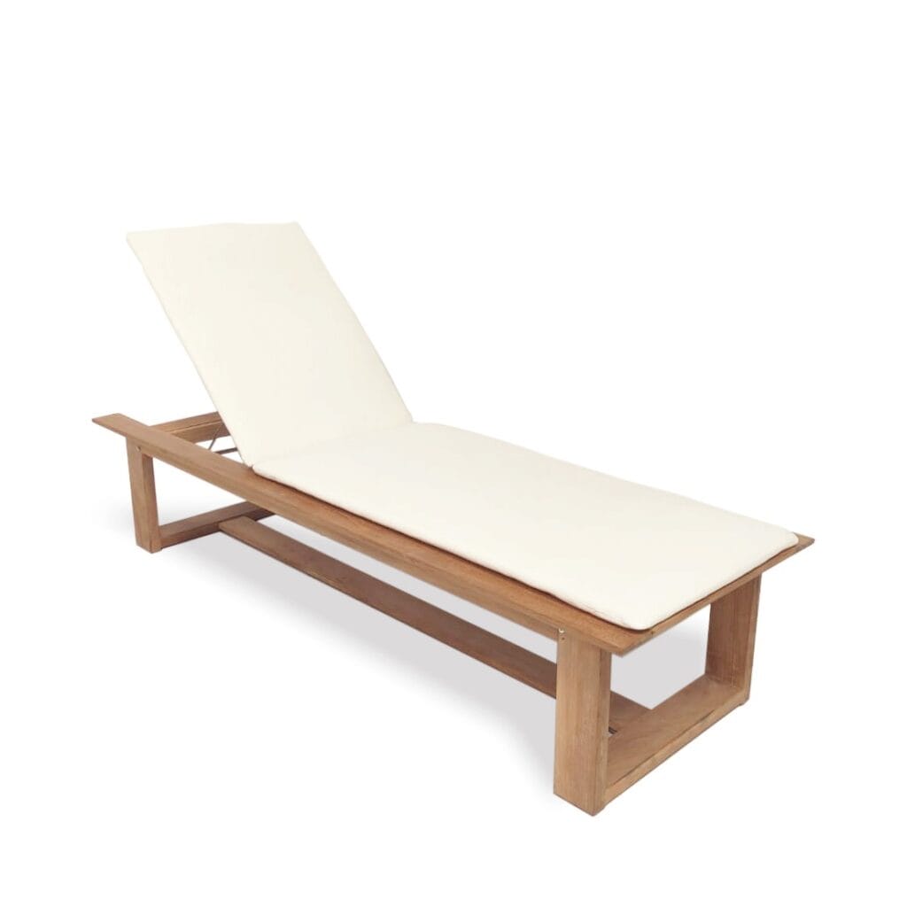 Orillia Teak High Lounger Set Elevated Stackable