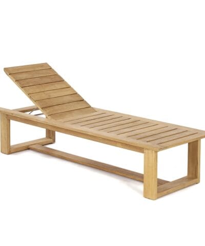 Orillia Teak High Lounger Set Elevated Stackable