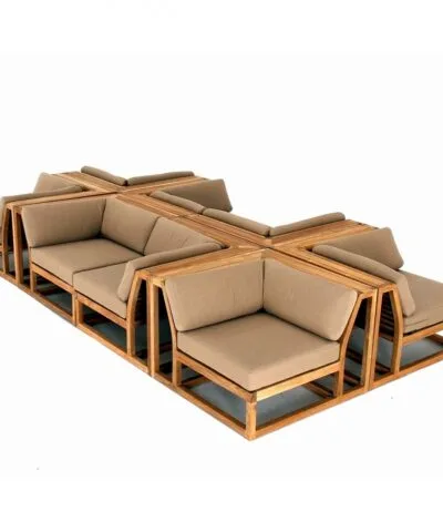 Ontario Teak Sofa 8 piece Lounge Set Corner Component